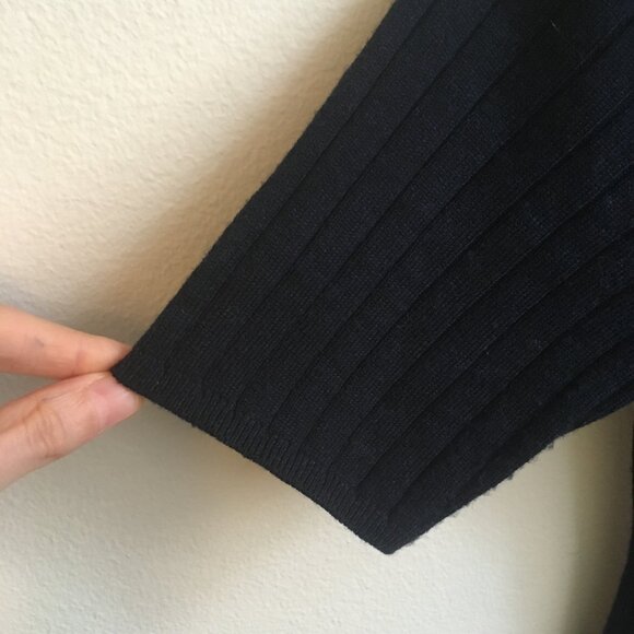 100% Merino wool navy blue Banana Republic half sleeve sweater (size small) - Picture 3 of 7